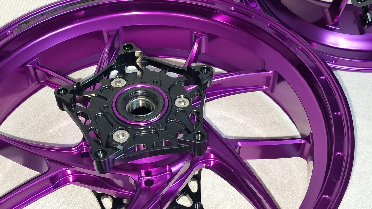 Juego llantas mfz morado 15” tmax 560