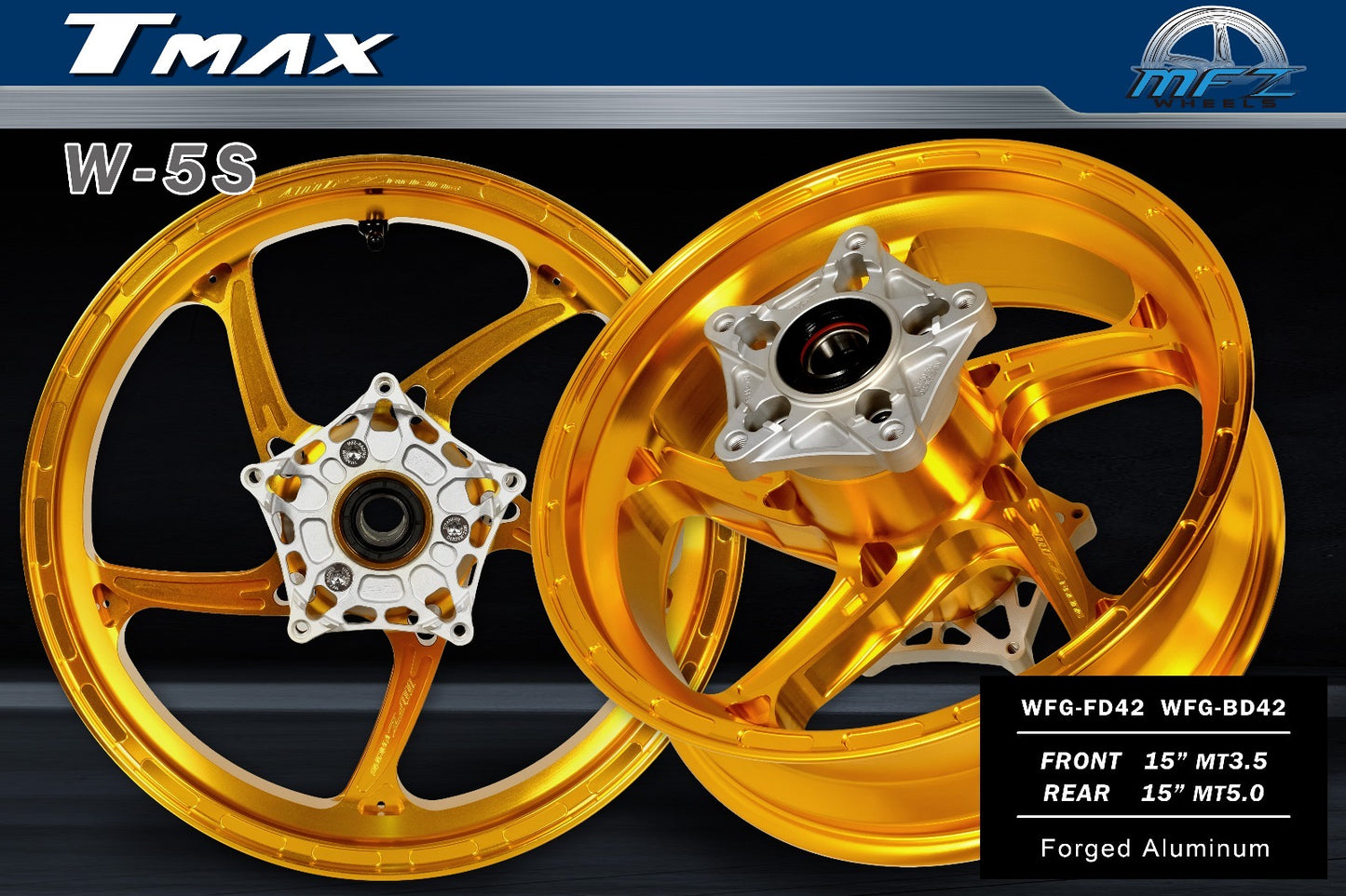 Kit completo de llantas MFZ Racing 15” forjadas para TMAX 530/560