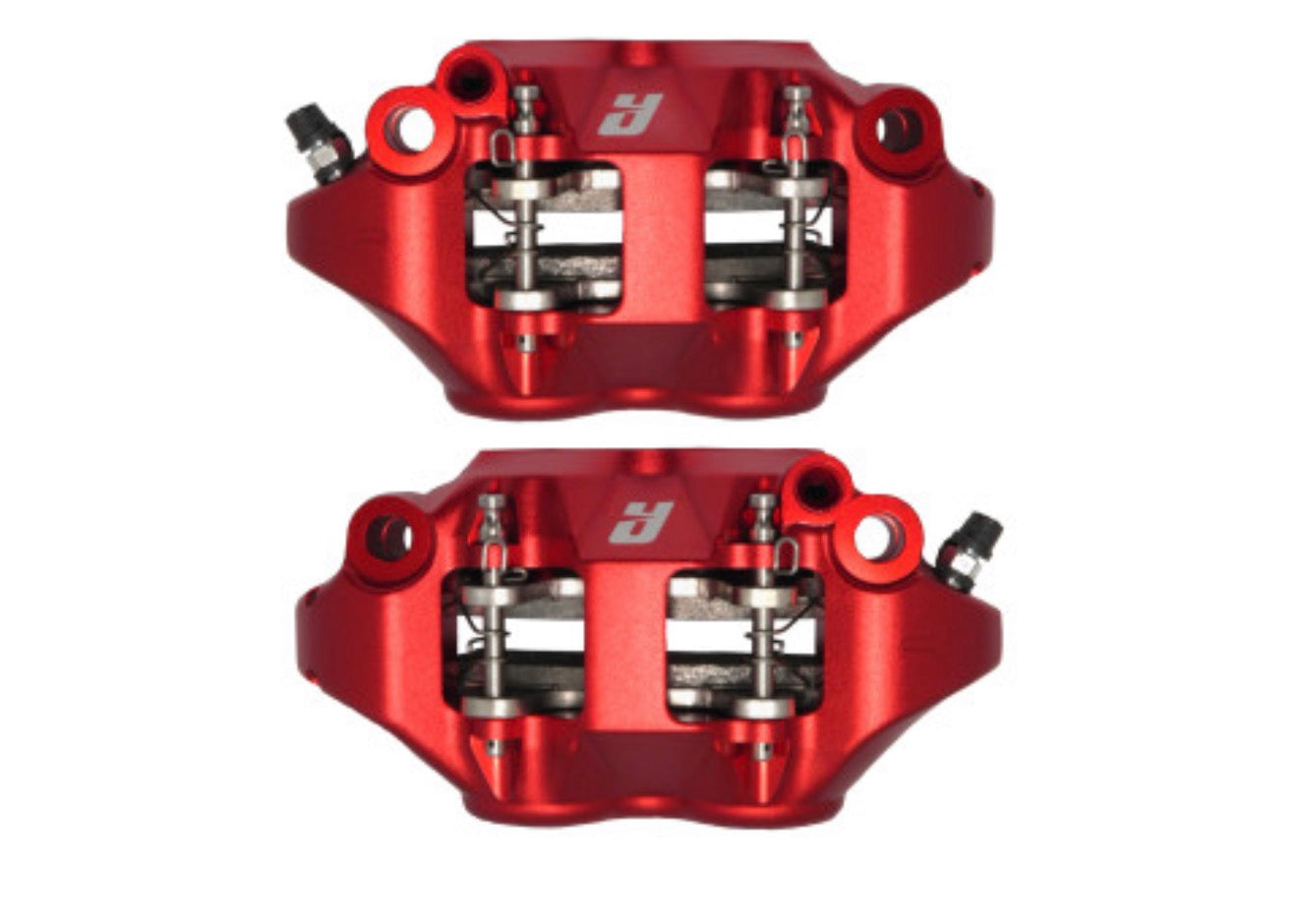 Juego pinzas de freno radial Accossato forjada monobloque 108 mm anonizado rojo