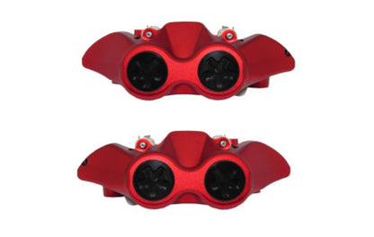 Juego pinzas de freno radial Accossato forjada monobloque 108 mm anonizado rojo